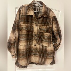 Size large- LUCCA plaid shacket- very well made - great condition- ladies